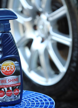 303 Products High Gloss Tire Shine And Protectant - Long Lasting, Water Based Formula - Lasts For Weeks - No Harmful Silicones - Lasts Weeks Not Days, 16 fl. oz. (30395CSR) Packaging May Vary