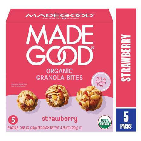 MadeGood Organic Strawberry Granola Minis, 5ct x 0.85oz