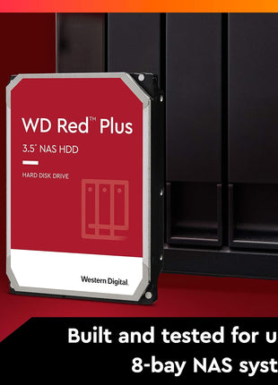 Western Digital 2TB WD Red Plus NAS Internal Hard Drive HDD - 5400 RPM, SATA 6 Gb/s, CMR, 64 MB Cache, 3.5" -WD20EFPX