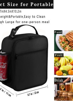 ZM-YOUTOO Lunch Box for Men - Reusable Lunch Bag Men Adult Women- Insulated Small LunchBox