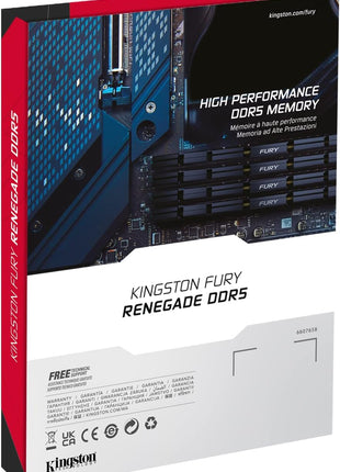 Kingston FURY Renegade DDR5 Zilber/White XMP 32GB (2x16GB) 8000MT/s CL38 DIMM Gaming Desktop Memory Set of 2 - KF580C38RWK2-32