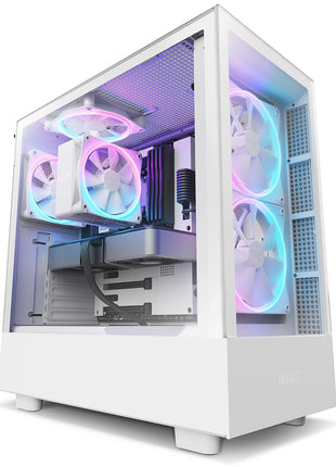 NZXT T120 RGB CPU Air Cooler - RC-TR120-W1 - Conductive Copper Pipes - Fluid Dynamic Bearings - AMD and Intel Compatibility - White