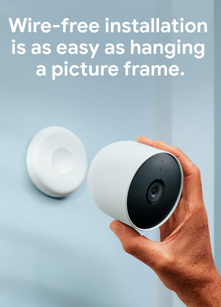 Google Nest Cam Outdoor or Indoor, Battery - 2nd Generation - 2 Count (Pack of 1) | Home security camera, built-in intelligent alerts, 1080p HDR video, works with Google Home and Alexa