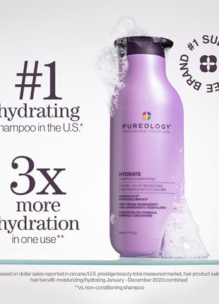 Pureology Hydrate Shampoo – Moisturizes & Nourishes Dry Hair