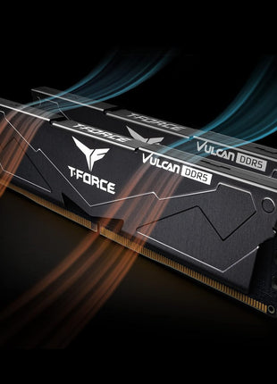 TEAMGROUP T-Force Vulcan DDR5 32GB (2x16GB) 6000MHz (PC5-48000) CL38 Intel XMP 3.0 & AMD Expo Compatible Desktop Memory Module Ram Red FLRD532G6000HC38ADC01
