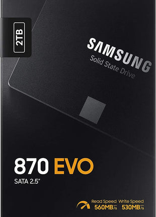 Samsung Electronics 870 EVO 2TB 2.5 Inch SATA III Internal SSD (MZ-77E2T0B/AM)