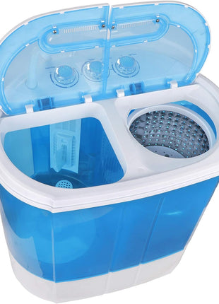 ZenStyle Portable Washer Compact Twin Tub 9.9 LB Mini Top Load Washing Machine Washer/Spinner w/ 6.57 FT Inlet Hose