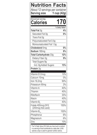 Honey Bunches of Oats with Almonds Breakfast Cereal, Honey Cereal with Granola Clusters and Sliced Almonds, Family Size, 18 OZ Box