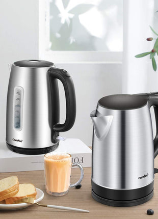 COMFEE' 1.7L Stainless Steel Electric Tea Kettle, BPA Free Hot Water Kettle Electric with LED Light, Auto Shut Off and Boil Dry Protection, 1500W Fast Boil Electric Kettle