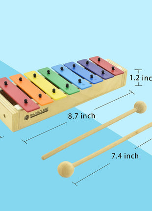 Xylophone for Kids Wood Xylophone with Mallets Orff Music Instrument for Educational& Preschool Learning Baby Percussion Kit with Professional Tuning for Toddlers Gift Choice for Children age