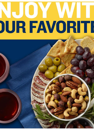 PLANTERS Deluxe Mixed Nuts with Sea Salt, 27 oz Resealable Container - Variety Mixed Nuts Snacks with Cashews, Almonds, Pecans, Pistachios & Hazelnuts - Energy Boost - Kosher