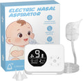 Nasal Aspirator for Baby, Nose Sucker with 9 Suction Levels, Electric Snot Sucker, 3 Levels Night Light & Nursery Rhyme Soothing Function, Food-Grade Silicone Tips