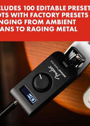 Fender Mustang Micro Plus Headphone Amplifier, Bluetooth Audio Streaming and 50 Amp and Effects Models, with 2 Year Warranty
