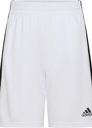 adidas Boys Classic 3-Stripes Shorts (Black, Large)