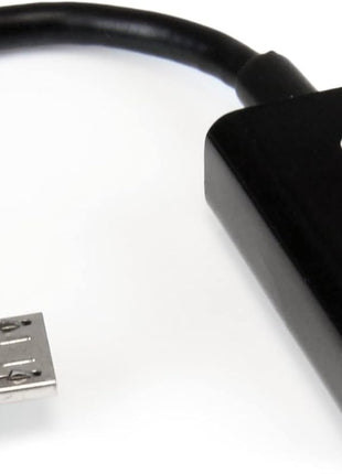 StarTech 5in Right Angle Micro-USB to USB-A OTG Host Adapter (UUSBOTGRA) | Micro-USB Male to USB-A Female, Angled On-The-Go host adapter, Cable, Braided shielding, PVC