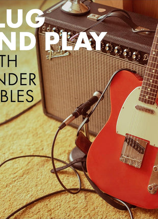 Fender Professional Series Instrument Cable, Guitar Cable 10 ft, Guitar Accessories, Stage Ready with Anti-Kinking Design, Black