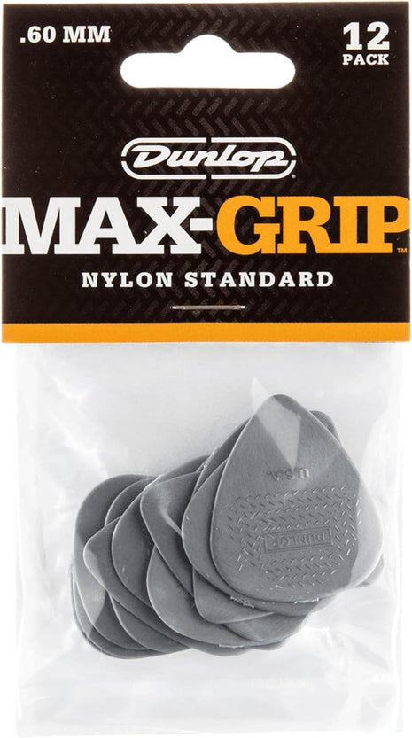 Jim Dunlop Max-Grip® Nylon Standard Pick .60MM - 12 Pack