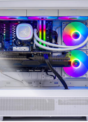 Skytech Gaming Azure 3 Gaming PC, AMD Ryzen 7 9800X3D 4.7GHz, AMD RX 9070XT 16GB VRAM, 2TB Gen4 NVMe SSD, 32GB DDR5 RAM 6000, 1000W Gold PSU, 360 ARGB AIO, WI-FI 5, Windows 11, Desktop