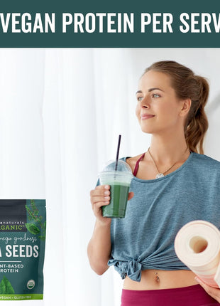 Viva Naturals Organic Chia Seeds, 2 lb, 32 Oz – Plant-Based Omega-3 and Vegan Protein, Gluten Free & Non-GMO, Perfect for Smoothies, Salads & Chia Pudding