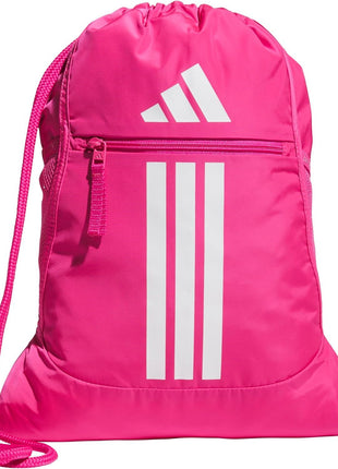 adidas Alliance Sackpack – Drawstring Backpack for Sports, Small Gym Bag, Black/2, OSFA