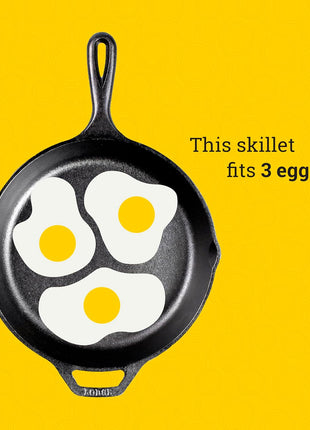 Lodge Seasoned Cast Iron Skillet 10.25 Inches - PFAS-Free, Non-Toxic Cookware - Use with an Oven, Stove, Grill, or Campfire - Naturally Non-Stick & Oven Safe