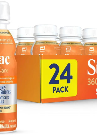 Similac 360 Total Care Sensitive Infant Formula for Fussiness & Gas Due to Lactose Sensitivity, Has 5 HMO Prebiotics, Liquid Baby Formula, Ready to Feed, 8-fl-oz Bottle, Pack of 24