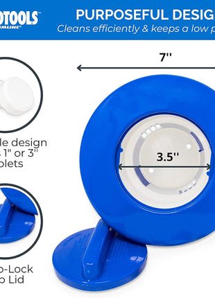 HYDROTOOLS BY SWIMLINE 8725 Large Capacity Pool & Spa Chemical Dispenser | Compatible With Bromine & Chlorine Supports 1-3'' Tablets | Adjustable Control Ring For Customizable Flow Rate