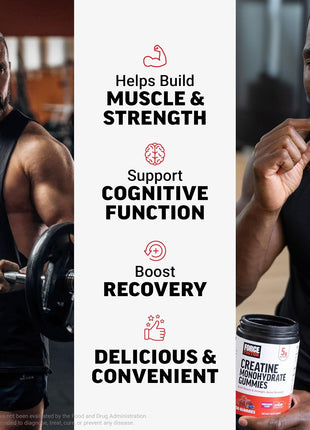 Force Factor Creatine Monohydrate Gummies & Men's Multivitamin, 5g Creatine for Muscle, Recovery & Performance + 27 Nutrients to Support Energy & Immune Function, 150 Mixed Berry Gummies + 60 Tablets