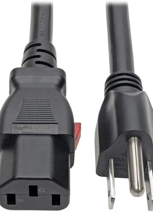 Tripp Lite Computer Power Cord (NEMA 5-15P to C13 Power Cord), Heavy Duty, Locking C13 Connector, 15A, 125V, 14AWG, 3 ft. (P007-L03)