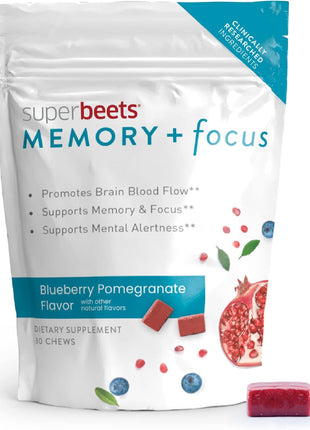 HumanN SuperBeets Advanced & Memory + Focus Chews