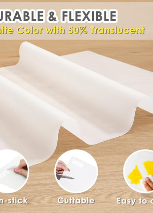 31.5" x 23.6" Extra Large Silicone Mat for Resin Casting, Epoxy and Crafts | Nonstick Silicone Sheet for Jewelry Casting Molds, Clear Countertop Protector Mat Heat Resistant Placemats by Foepoge