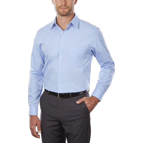 Van Heusen Men's Dress Shirt Regular Fit Poplin Solid, White, 16.5 inch Neck 34 inch-35 inch Sleeve