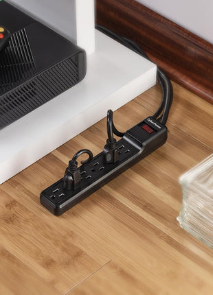 CyberPower CSB6012 Essential Surge Protector, 1200J/125V, 6 Outlets, 12ft Power Cord, Black