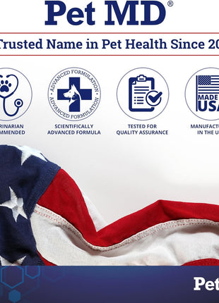 Pet MD - Dog Ear Cleaner Wipes - Otic Cleanser for Dogs to Stop Ear Itching, and Infections with Aloe and Eucalyptus - 100 Count