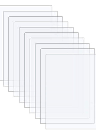 Langaelex 10 Pack of Acrylic Sheets 5x7-0.043 inch Thick Clear Extruded Plexiglass Sheets for Crafts, Picture Frame, Projects Display & DIY