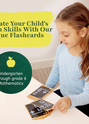Star Right Math Flash Cards Set of 4 - Addition, Subtraction, Multiplication, Division with 4 Rings - 208 Cards for Kids Ages 6 and Above - Flash Card from 1st to 4th Grade