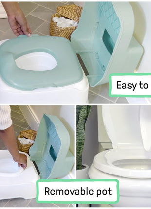 Ingenuity Prepare to Potty 3-in-1 System - Potty Training Toilet, Topper, Step Stool, Easy Setup, for Toddlers Ages 18 Months+