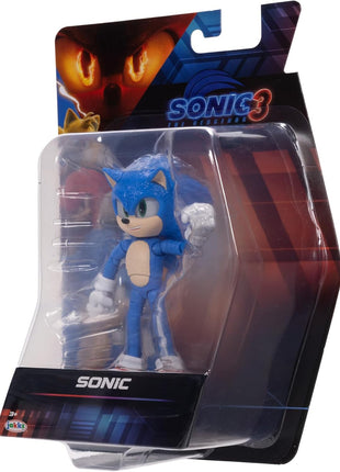 Sonic The Hedgehog 3 Movie Action Figures 5-Inch Collector Toy Figure, Highly Articulated for Boys Girls - Officially Licensed The Hedgehog 3 Movie Product | Sonic The Hedgehog Movie 5 Inch Action Figure Wave 1 - Sonic