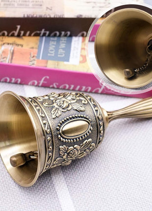 DomeStar Hand Bell Brass Call Bell for Bedside, Dinner, Wedding