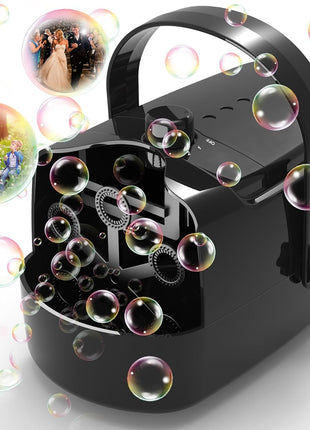 Durable Bubble Machine for Party: 3 Power Modes for Non-Stop Fun - 18000+ Bubbles Per Minute High Output 30 Mins Bubbles per Refill - Kids Safe Auto-Stop for Outdoor Backyard Birthday