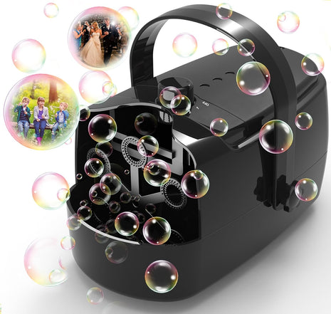 Durable Bubble Machine for Party: 3 Power Modes for Non-Stop Fun - 18000+ Bubbles Per Minute High Output 30 Mins Bubbles per Refill - Kids Safe Auto-Stop for Outdoor Backyard Birthday