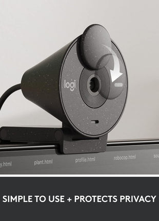 Logitech Brio 305 Full HD 1080P Webcam with Privacy Shutter, Mono Noise Reduction Mics, Works with Zoom, Microsoft Teams, Google Meet, Nintendo Switch 2's New GameChat Mode, Auto Light Correction