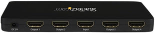 StarTech.com 4K HDMI Splitter - 4k 30Hz - 4 Port - Aluminum - Backward Compatible - HDMI Multi Port - HDMI Hub