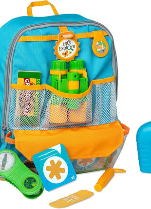Melissa & Doug Let's Explore Hiking Play Set – 23 Pieces Toddler Nature Toys, Hiking Toys for Kids Ages 3+