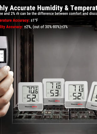 TempPro TP49 Digital Hygrometer Indoor Thermometer Humidity Meter Room Thermometer with Temperature and Humidity Monitor Mini Hygrometer Outdoor Thermometer (Previously ThermoPro)