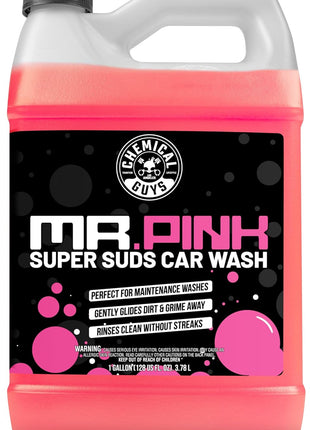 Chemical Guys Mr. Pink Car Wash Soap - 128 oz Super Suds Foaming Car Wash Soap for Cannon, Blaster, or Bucket Washing - pH Balanced, Safe on Wax, Sealant, Ceramic, and Clear Coat Finishes