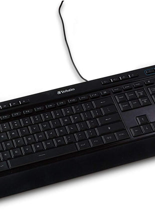Verbatim Illuminated Wired Keyboard, Black