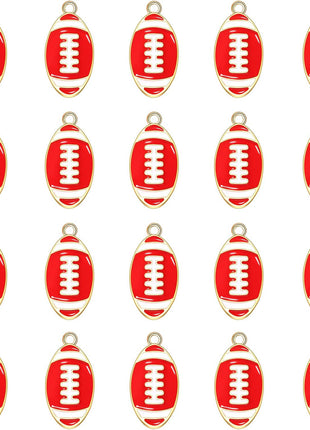20PCS Sports Charms Enamel Basketball Baseball Pendant Charms for Jewelry Making Rhinestone Ball Game Softball Charms for Necklace Bracelet Earrings DIY Crafts