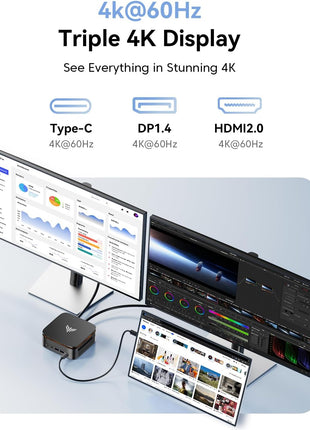 KAMRUI Pinova P1 Mini PC Win -11 Pro, AMD Ryzen R2544 Mini Computers (Beat 10110U/4300U/3500U, up to 3.7GHz), 16GB RAM 256GB SSD Micro Desktop PC, Triple 4K, Type-C, WiFi, BT for Business Home Office