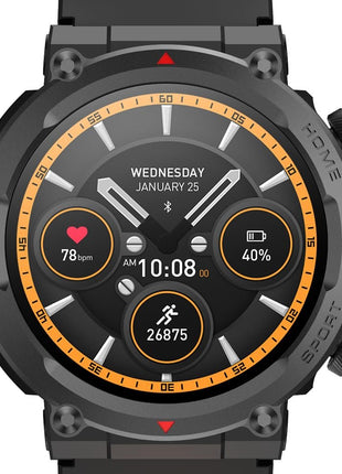 TIMEX Tough 1.43 inch Round AMOLED Rugged Smartwatch with 466x466 Pixel Resolution| Functional Crown|Bluetooth Calling| Metallic Body|Always On Display|AI Voice Assist|100+ Sports Modes|100+ Watchfaces